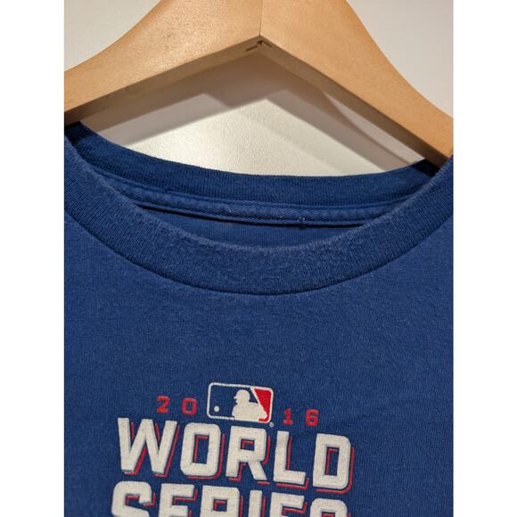 Chicago Cubs World Series Champions 2016 Tee Shirt Graphic Blue - Picture 2 of 5
